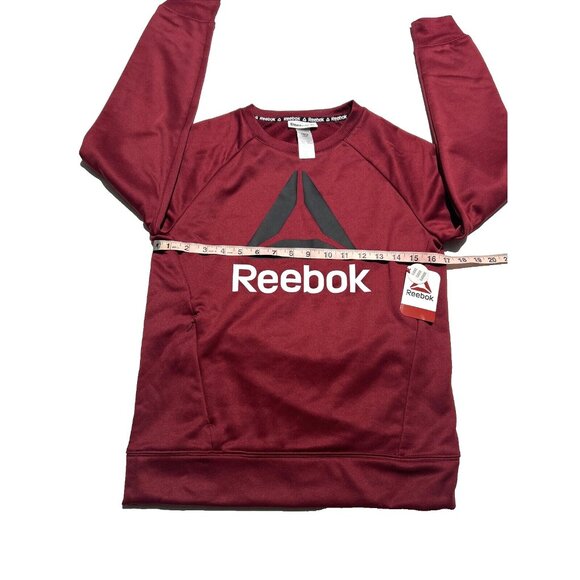 Reebok Boys Essential Fleece Red Crewneck Logo Sweatshirt Sz Large (10/12) NEW - Picture 5 of 5